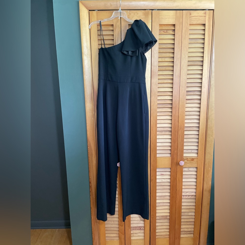 Eliza J One Shoulder Wide Leg Jumpsuit